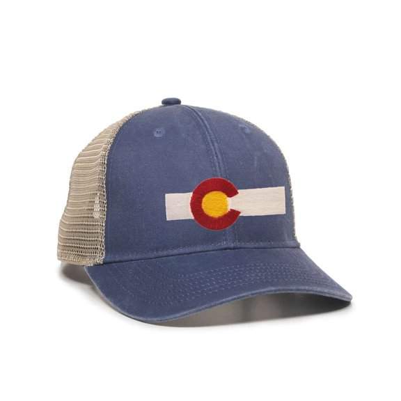 Womens Colorado Flag Ponytail Mesh Back Cap