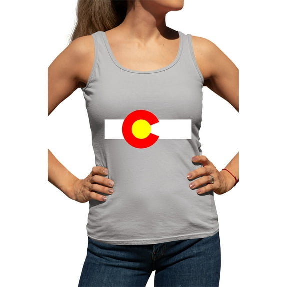 Womens Colorado State Flag Racerback Tank Top T-Shirt