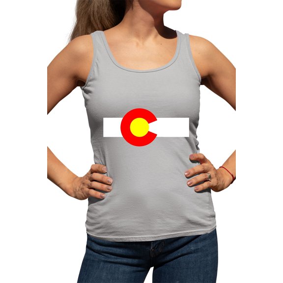 Womens Colorado State Flag Racerback Tank Top T-Shirt