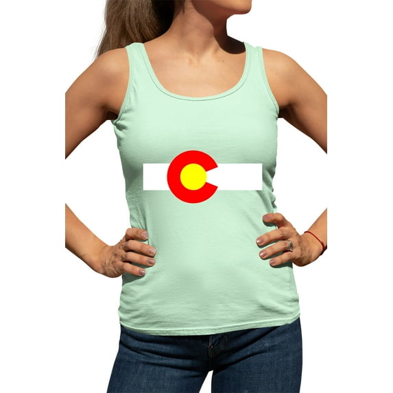 Womens Colorado State Flag Racerback Tank Top T-Shirt