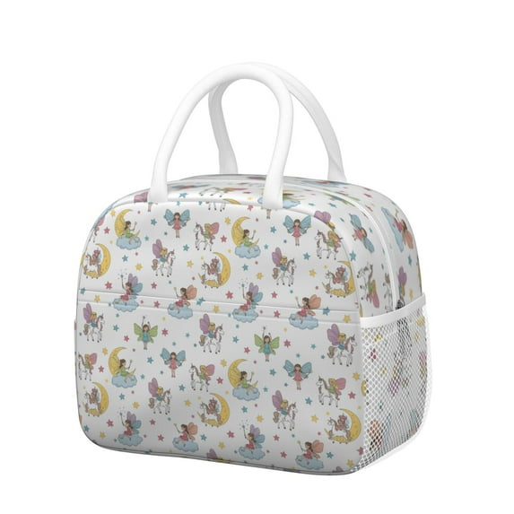 Womens Colorful Fairy Unicorn Pattern Lunch Box for Work,Insulated Lunch Bag for Women,Loncheras Para Mujer,Leakproof Adult Lunch Bag for Work,Beach,Travel,Picnic,Camping