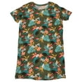 thumbnail image 1 of Womens Colorful Green Leaf Print Sleepshirt Sleep & Night Shirt Large, 1 of 2