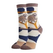 Womens Colorful Novelty Dress Socks, Yume Sky, Soft Cotton Crew Socks Cool Fashion Socks