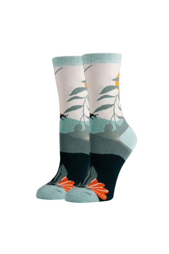 Womens Colorful Novelty Dress Socks, Yume Sky, Soft Cotton Crew Socks Cool Fashion Socks
