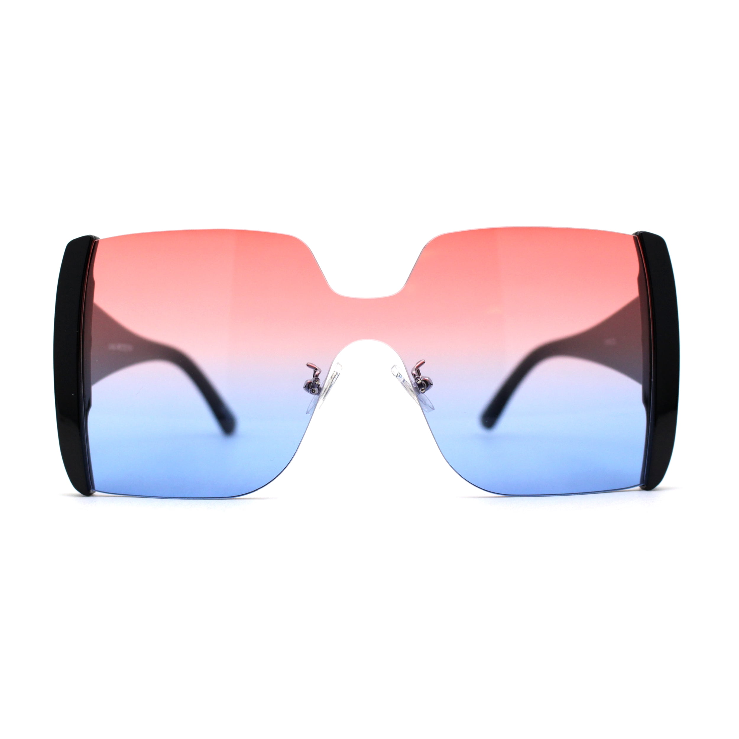 AREA Oversized Shield Sunglasses in Black and Pink Gradient Shop FROZE Oversized Winter Shield Vintage-Inspired  main image 3
