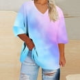thumbnail image 1 of Womens Colorful Print Sweatshirt Fashion Daily Style Casual Long Sleeve Crewneck Pullover Shirts Sky Blue XXXL, 1 of 5