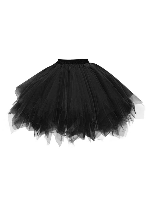 Womens Colourful Halloween costumes Puffy Tutu Layered Tulle Petticoat Skirt for Party