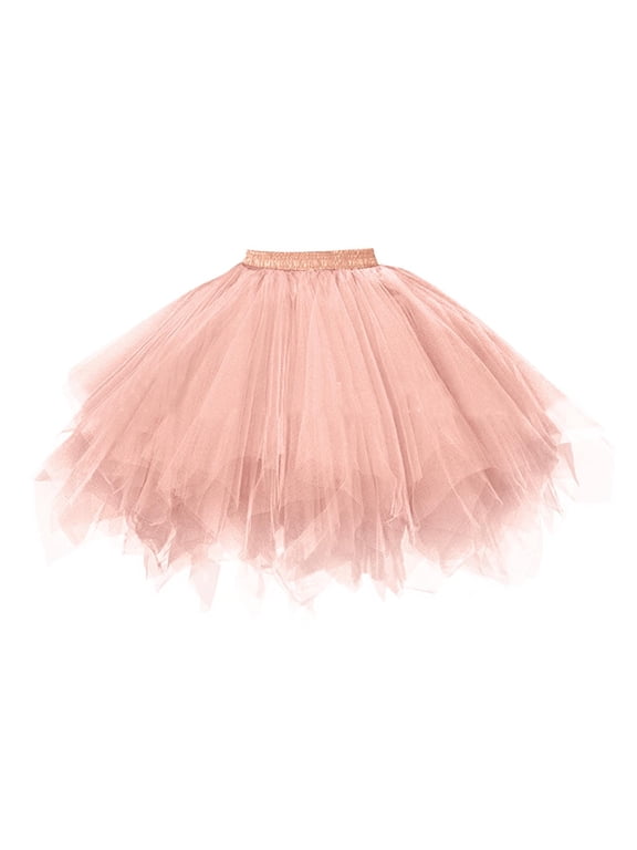 Womens Colourful Halloween costumes Puffy Tutu Layered Tulle Petticoat Skirt for Party
