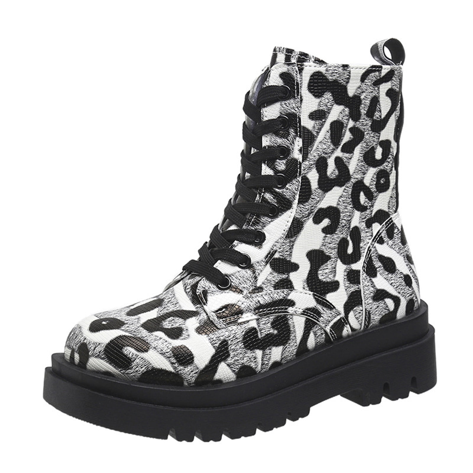 Animal print outlet combat boots