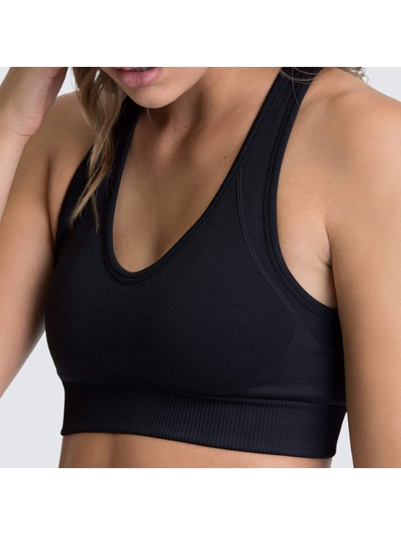 Womens Comfort Lightly Lined Seamless Wireless Triangle Bralette Bra cotton Black S 160
