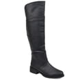 thumbnail image 1 of Womens Comfort Wide Calf Faux Leather Knee-high Boot, 1 of 8