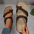thumbnail image 1 of Womens Comfortable Cork Footbed Adjustable Buckle Strappy Casual Walking Hiking Sandals for Summer Beach, 1 of 10