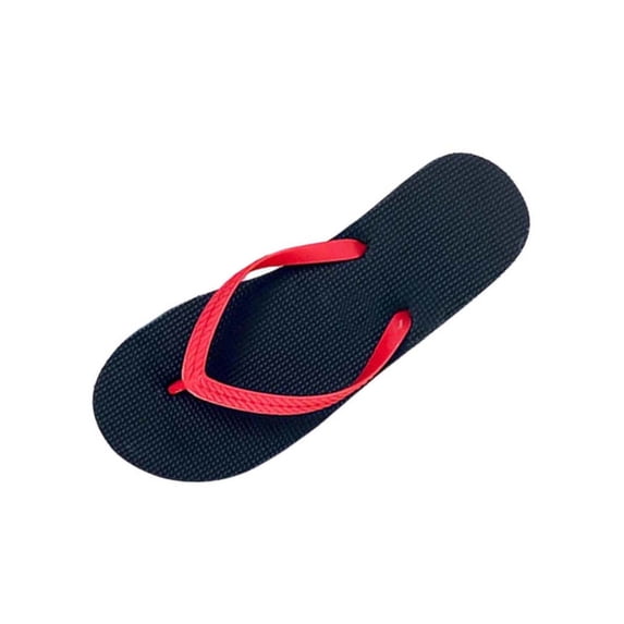 Womens Comfortable Lightweight Flip Flops Water Resistant Thong Sandals with Textured Non-Slip Footbed & Braided Straps Fashion Casual Summer Beach Shoes Black,Size 7.5