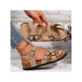 thumbnail image 1 of Womens Comfortable Outdoor-Friendly Adjustable Buckle Cork Footbed Slide Sandals, 1 of 8