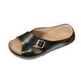thumbnail image 1 of Womens Comfortable Sandals Buckle Strap Vamp Wedge Orthotic Orthopedic Arch Support Walking Slides Sandals Black Women Sandal, 1 of 9