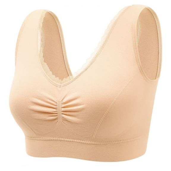 Womens Comfortable Sports Bra Longline Wirefree Non Padded with Medium Support Soft Yoga Everyday Bra Free Size