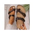 thumbnail image 1 of Womens Comfortable Summer Beach Sandal with Cork-Footbed and Adjustable Buckle, 1 of 7