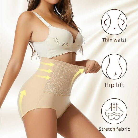 Womens Comfortable Waist Shaping Abdomen Shrinking Pants Women's Postpartum Abdomen Shrinking Waist Beauty Lifting Pants Body Binding Underpants plus Size Silk Panties High Waist Underwear for Women