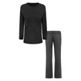 thumbnail image 1 of Hanes Women`s Long-Sleeve Crewneck T-Shirt, O9133, XL, Ebony (Pack of 2) (1 Ebony / 1 Ebony), 1 of 1