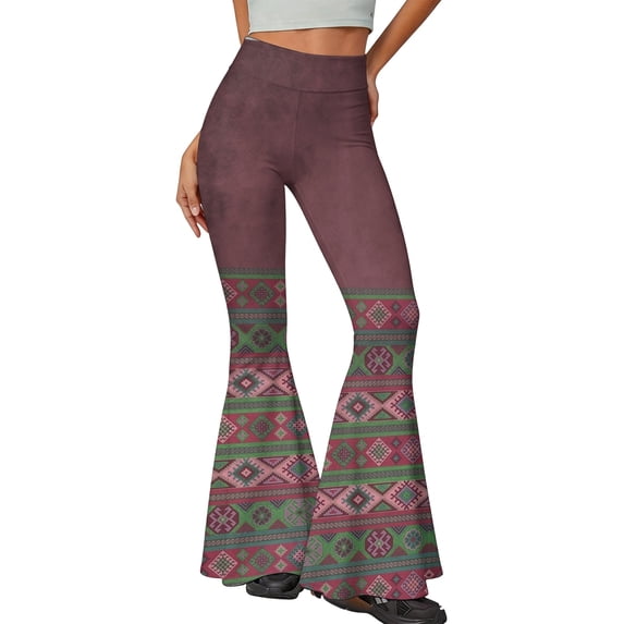 Womens Comfy Bootcut Leggings Casual High Waisted Long Yoga Pants Spring Fall Stretchy Bell Bottom Flare Leggings L