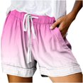 thumbnail image 1 of Womens Comfy Drawstring Splice Casual Elastic Waist Pocketed Loose Shorts Pants, 1 of 4