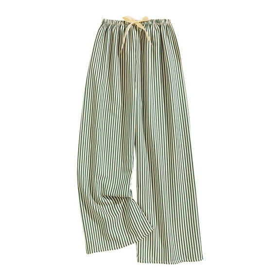 Womens Comfy Pajama Pants Striped Bow Low Waisted Lounge Pants Elastic Waist Soft Long Trousers 2025 Clothes
