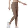 thumbnail image 1 of Womens Comfy Pants Women's Fleece Lined Leggings Winter High Waisted Soft Stretch Thermal Warm Workout Yoga Pants Flowy Pants for Women S-152 Coffee S, 1 of 8