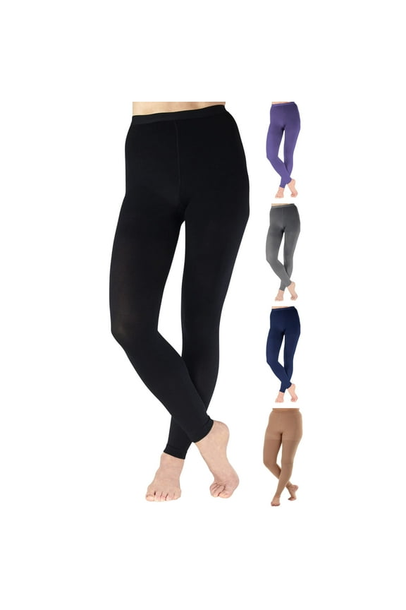 Womens Compression Leggings 20-30mmHg for Swelling Edema Diabetic - Black, XL