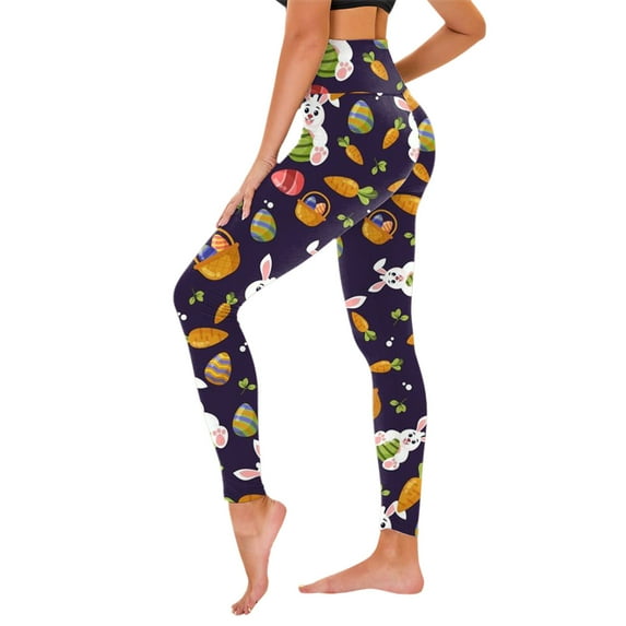 Womens Compression Leggings Tights Breathable Casual Pants Easter Print Sports Fitness Running Leggings For Women