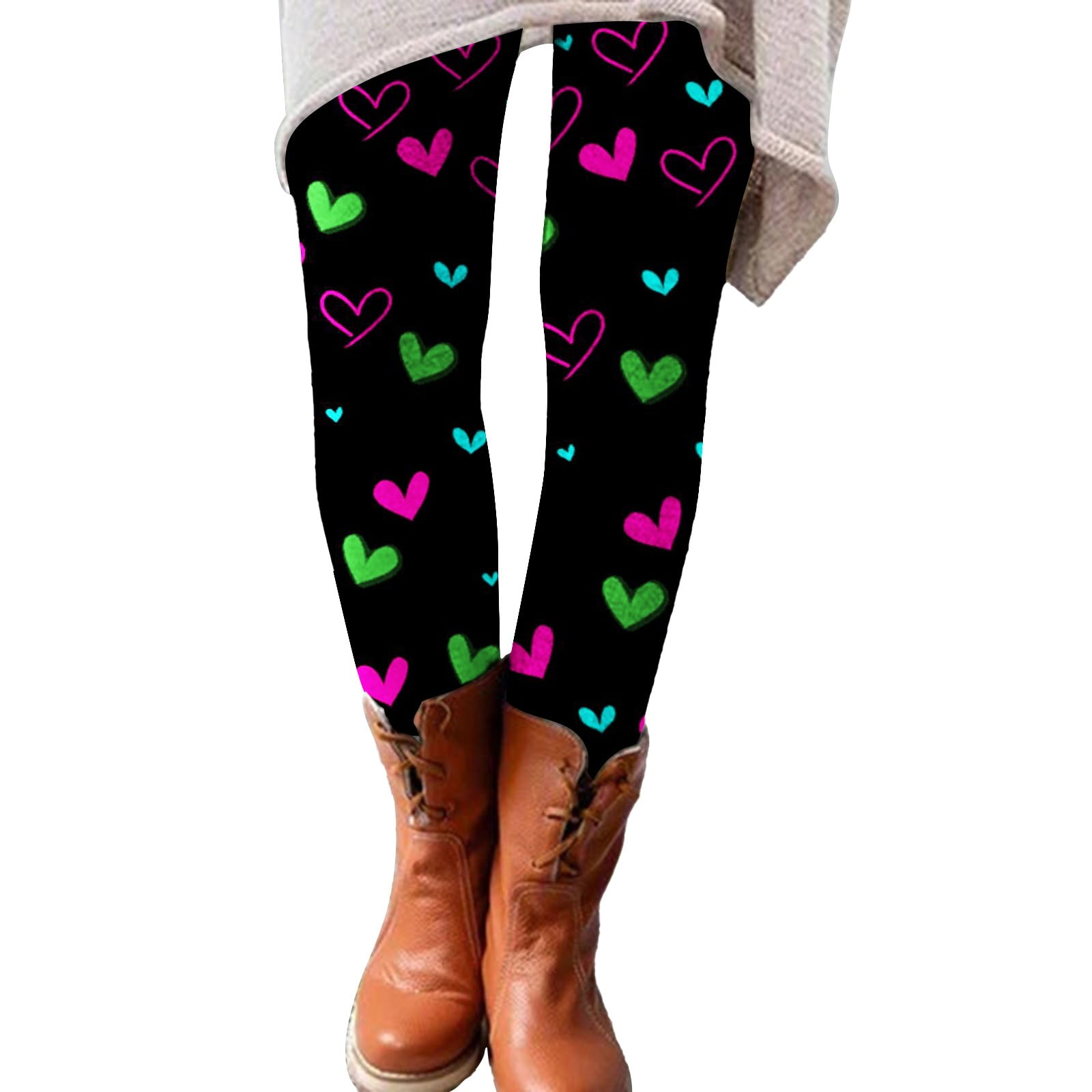 Female Compression Leggings Tights Tights Valentine Day Cute Print