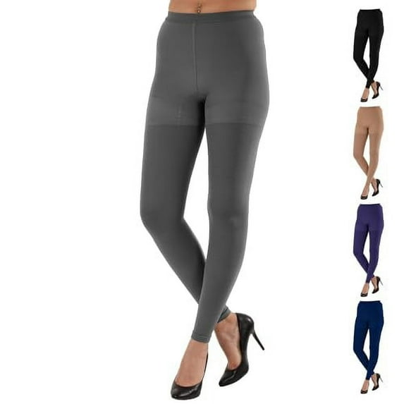 Womens Compression Leggings for Varicose Veins 20-30mmHg Wide Calf - Gray, 4X-Large