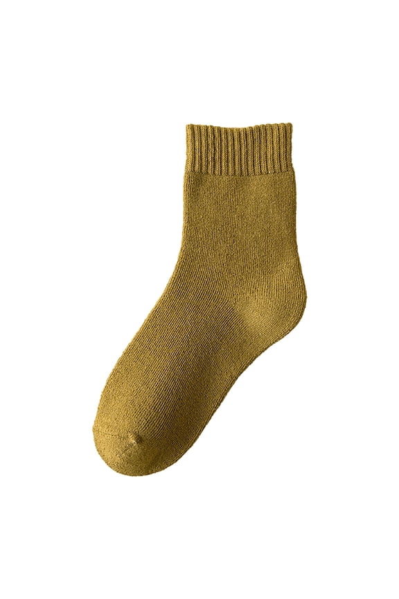 Womens Compression Socks 15-20 mmHg – Travel Socks for Flying & Running Womens Socks Solid Color Thickened Medium Length Tube Winter Warm Stockings Socks