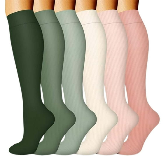Womens Compression Socks for Running Yoga Leg Support Athletic Calf Sleeves for Women