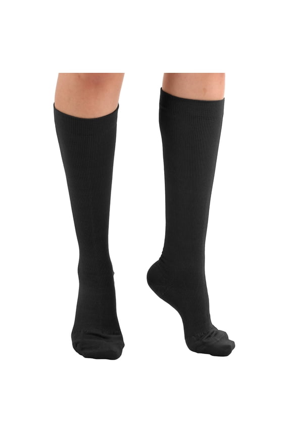 Womens Compression Stokings for Pregnancy Circulation 20-30mmHg - Black, Small