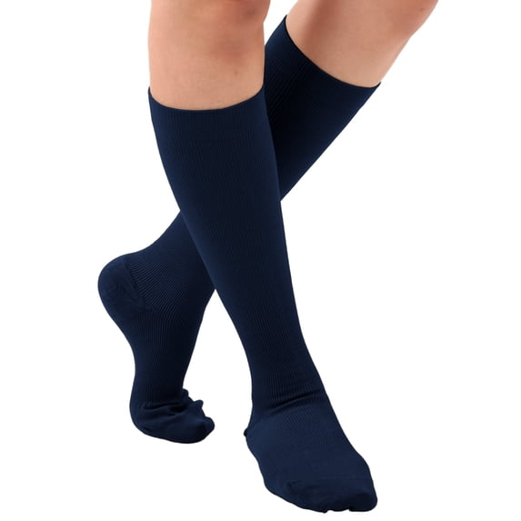 Unisex Compression Socks for Swelling by Absolute Support 20-30mmHg Navy, Small