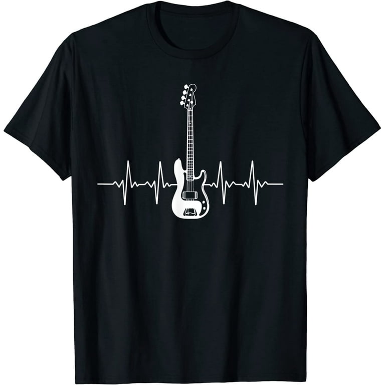 Bass Player Shirt - Bass Guitar Player Heartbeat T-Shirt Bass Player Shirt - Bass Guitar Player Heartbeat T-Shirt