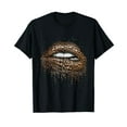thumbnail image 1 of Womens Cool Lips Bite Kiss Me Leopard Print Cheetah T-Shirt, 1 of 5