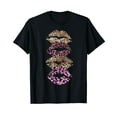 thumbnail image 1 of Womens Cool Lips Kiss Leopard Print Cheetah T-Shirt, 1 of 5