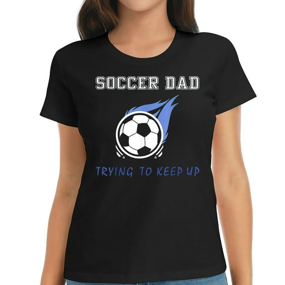 Womens Cool Soccer Dad T-Shirt Black 2XL