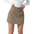 thumbnail image 1 of Womens Corduroy Mini Skirt Casual High Waist A-line Fall Winter Bodycon Short Pencil Skirts, 1 of 6