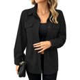 thumbnail image 1 of Womens Corduroy Shackets Jacket Plus Size Long Sleeve Button Down Retro Shirts Blouses Tops With Chest Pocket S, 1 of 4