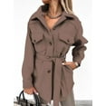 thumbnail image 1 of Womens Corduroy Shirt Long Sleeve Button Down Shirts Casual Jacket Tops Shacket, 1 of 6