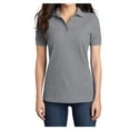 thumbnail image 1 of Womens Core Blend Cotton/Polyester Pique Polo Athletic Heather Large, 1 of 6