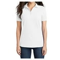 thumbnail image 1 of Womens Core Blend Cotton/Polyester Pique Polo White 4X-Large, 1 of 6