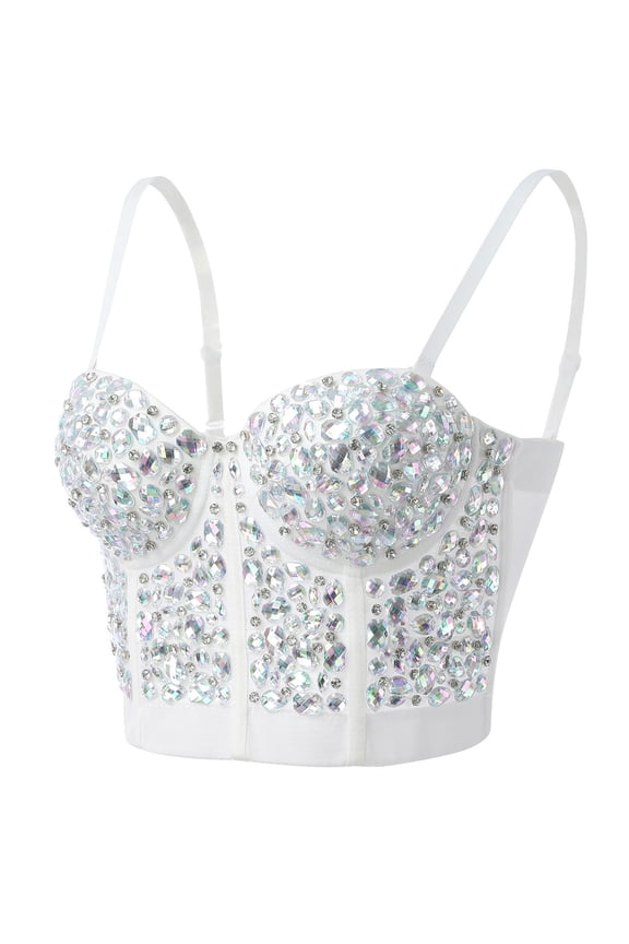 Womens Corset Top Bustier Corset Top Tight Fitting Corset Tank Top Suspender Top Solid Short Fashion