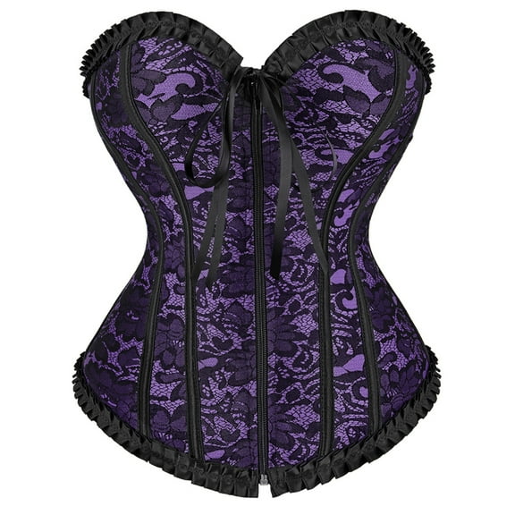 Womens Corset Top Bustier Tops For Women Plus Size Corset Renaissance Corset Top Purple 5XL