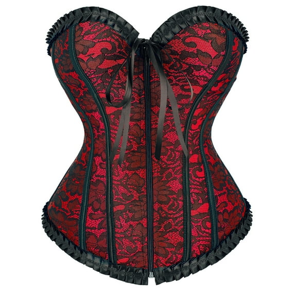 Womens Corset Top Bustier Tops For Women Plus Size Corset Renaissance Corset Top Red 5XL