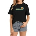 thumbnail image 1 of Womens Costa Rica Surf Vintage Beach Surfer Surfing Gift T-Shirt Black, 1 of 5