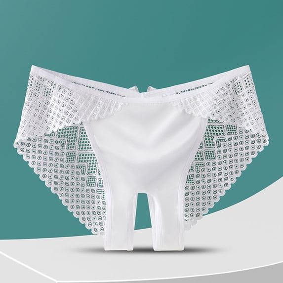 Womens Cotton Boyshorts Underwear Women's Large Size Underwear Low Waist Breathable Nylon Briefs Ice Silk Seamless Underwear White XL