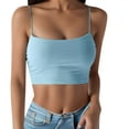 thumbnail image 1 of Womens Cotton Camisole Adjustable Camisole With Frame Bra Stretch Undershirt Fashion Tops Crop Tops Top Women 100 Cotton Camisoles Women Baseball Mom Tops for Women Active Graphic, 1 of 3